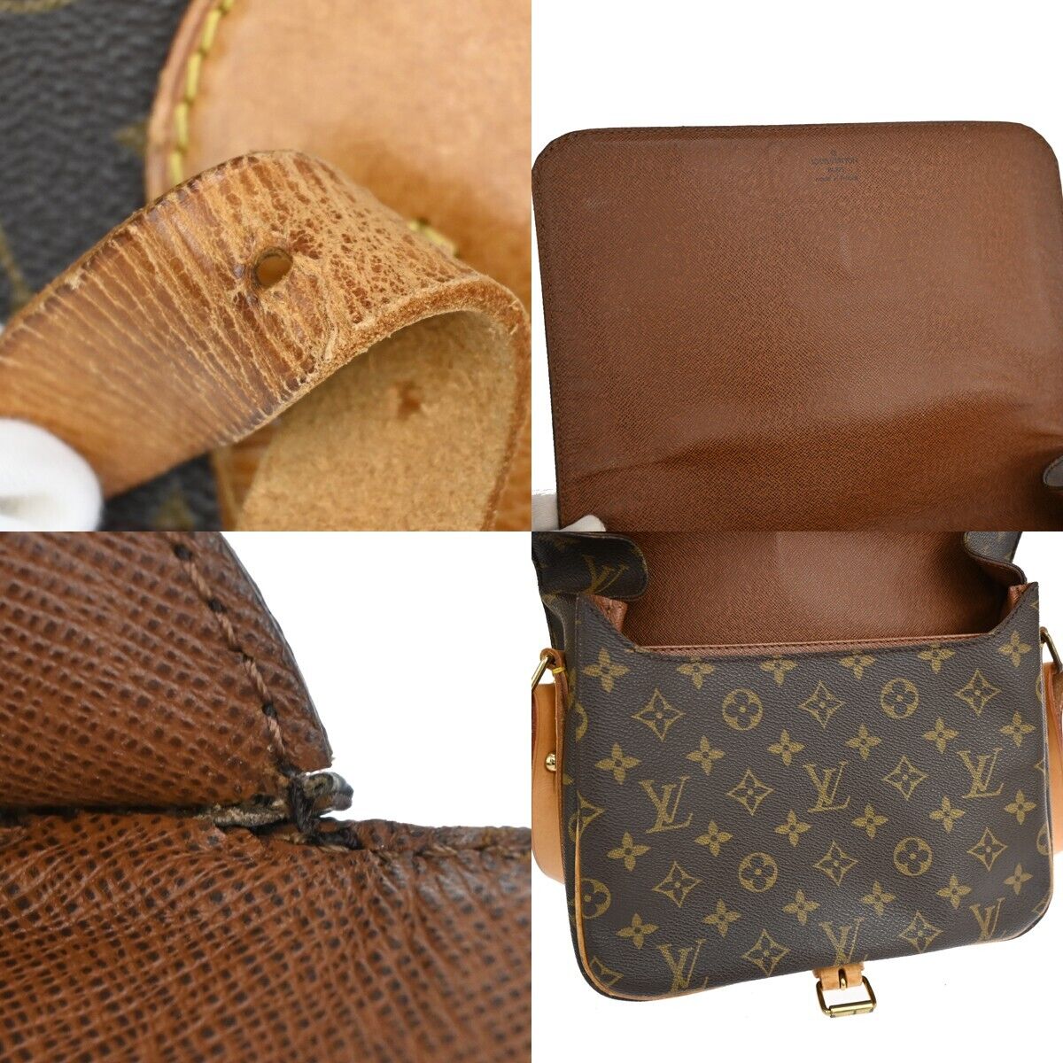 LOUIS VUITTON Cartouchiere GM Shoulder Bag Monogram Leather Brown M51252 83EA173