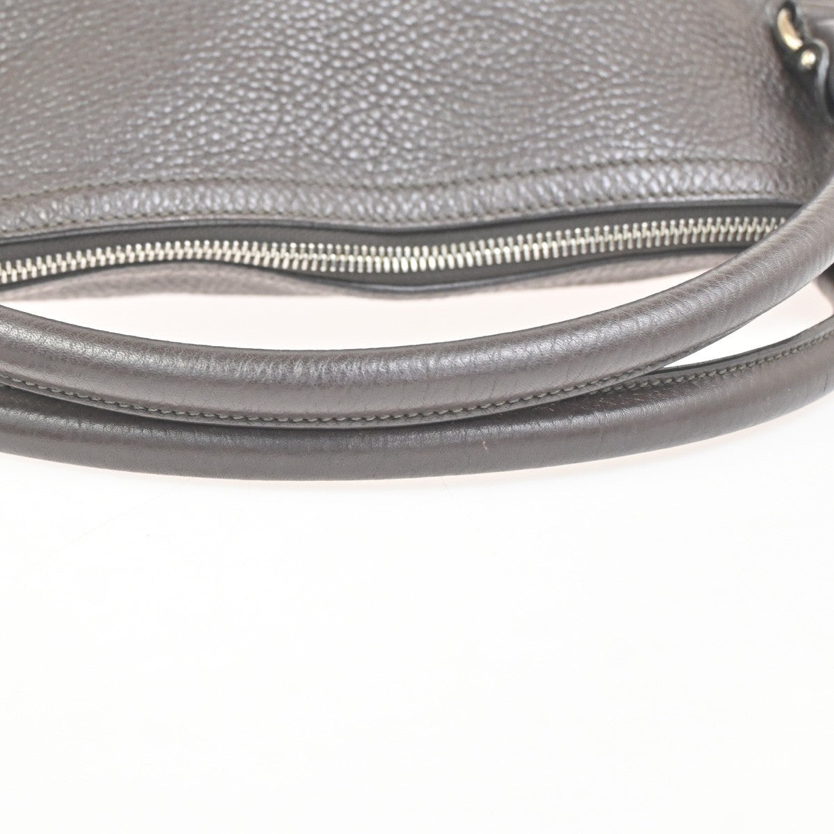 SALVATORE FERRAGAMO Gancini Hand Tote Bag Leather Brown SHW Italy 32KC800