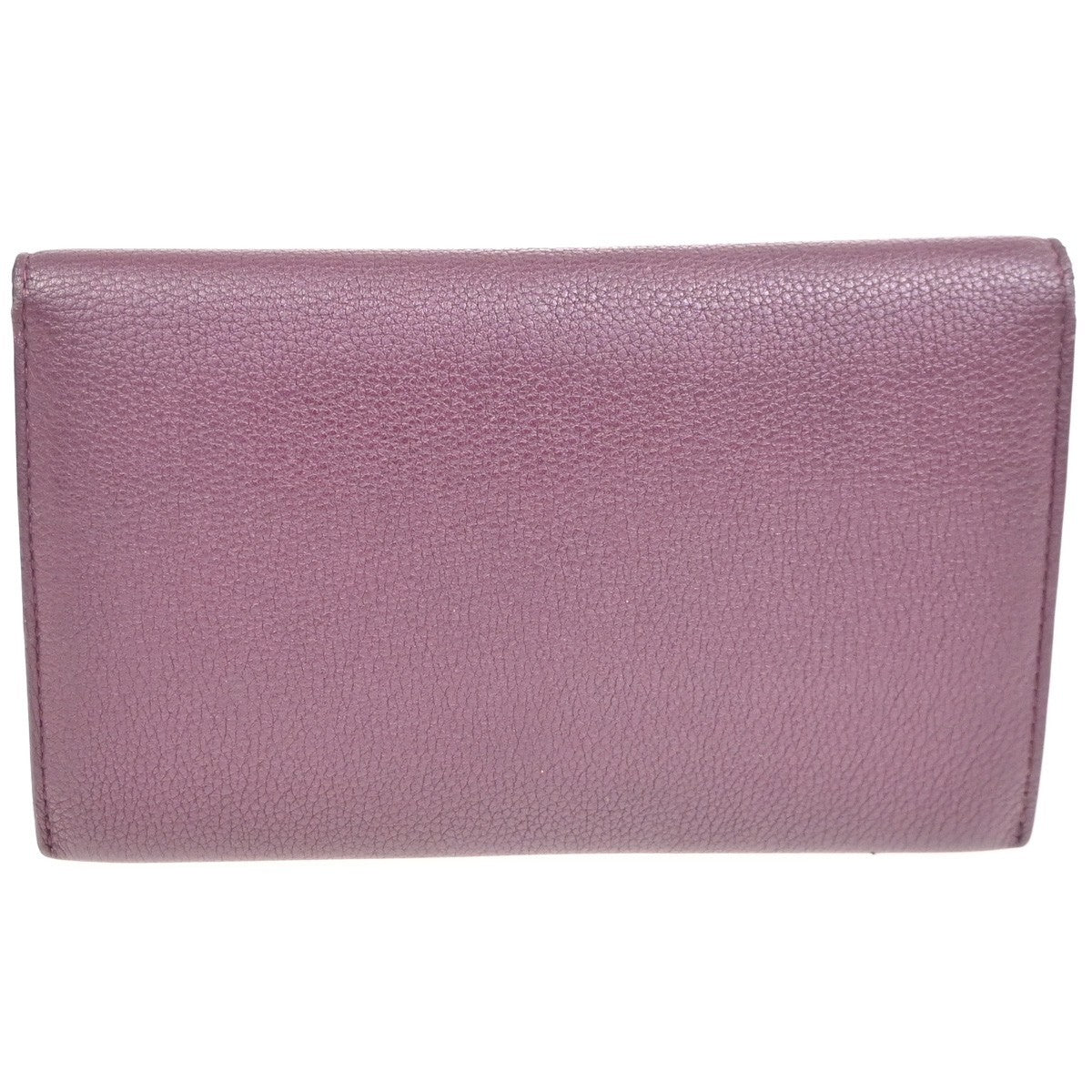 BOTTEGA VENETA Saint Germain Triangle Flap Long Wallet Leather Purple 65CA845