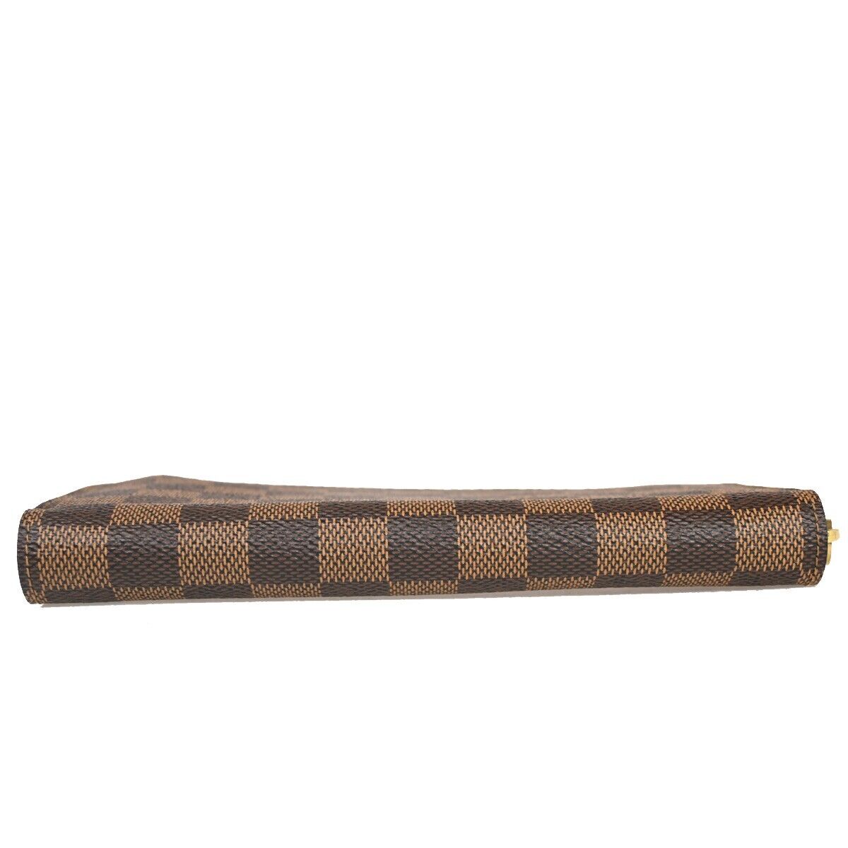 LOUIS VUITTON Zippy Wallet Long Bifold Purse Damier Leather Brown N60015 21RJ315