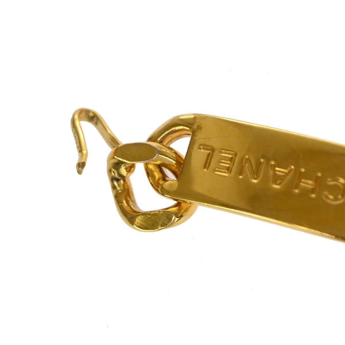 CHANEL CC Coin Medallion Charm Chain Belt Leather White GHW Accessory 95RJ347