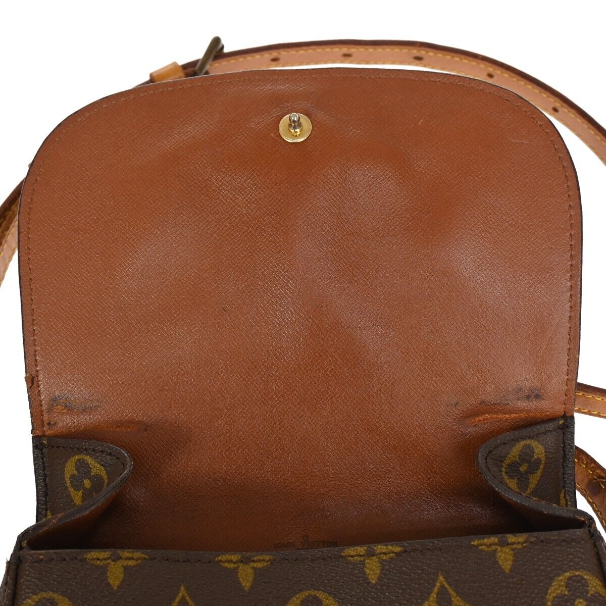 LOUIS VUITTON Saint Cloud MM Shoulder Bag Monogram Leather Brown M51243 39HB017