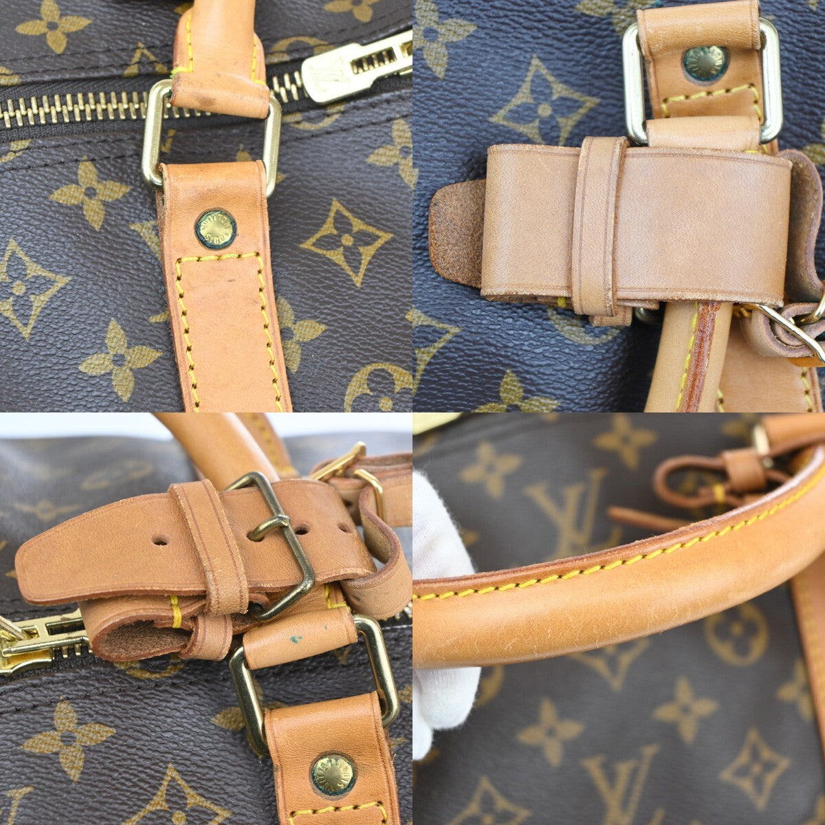 LOUIS VUITTON Keepall 60 Travel Hand Bag Monogram Leather Brown M41422 73EE235
