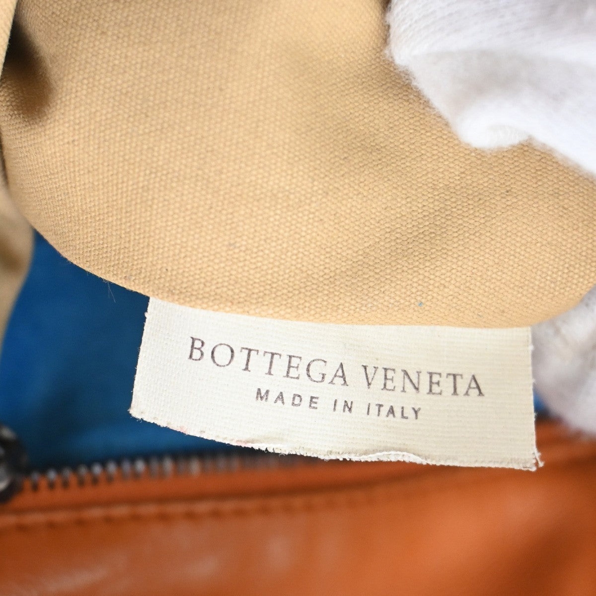 BOTTEGA VENETA Logo Regent Shoulder Tote Bag Leather Orange Italy 89EF880