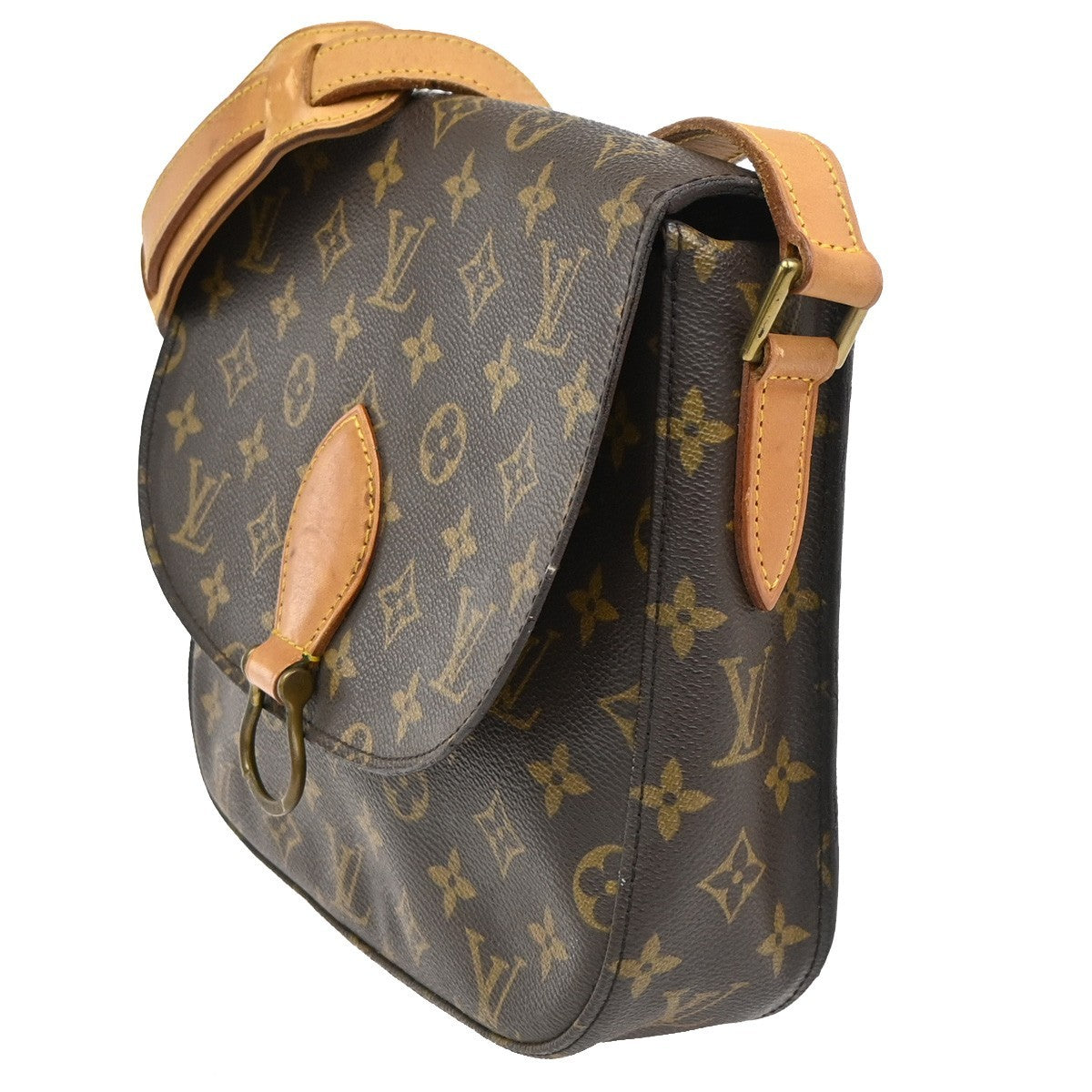 LOUIS VUITTON Saint Cloud GM Shoulder Bag Monogram Leather Brown M51242 86CB008