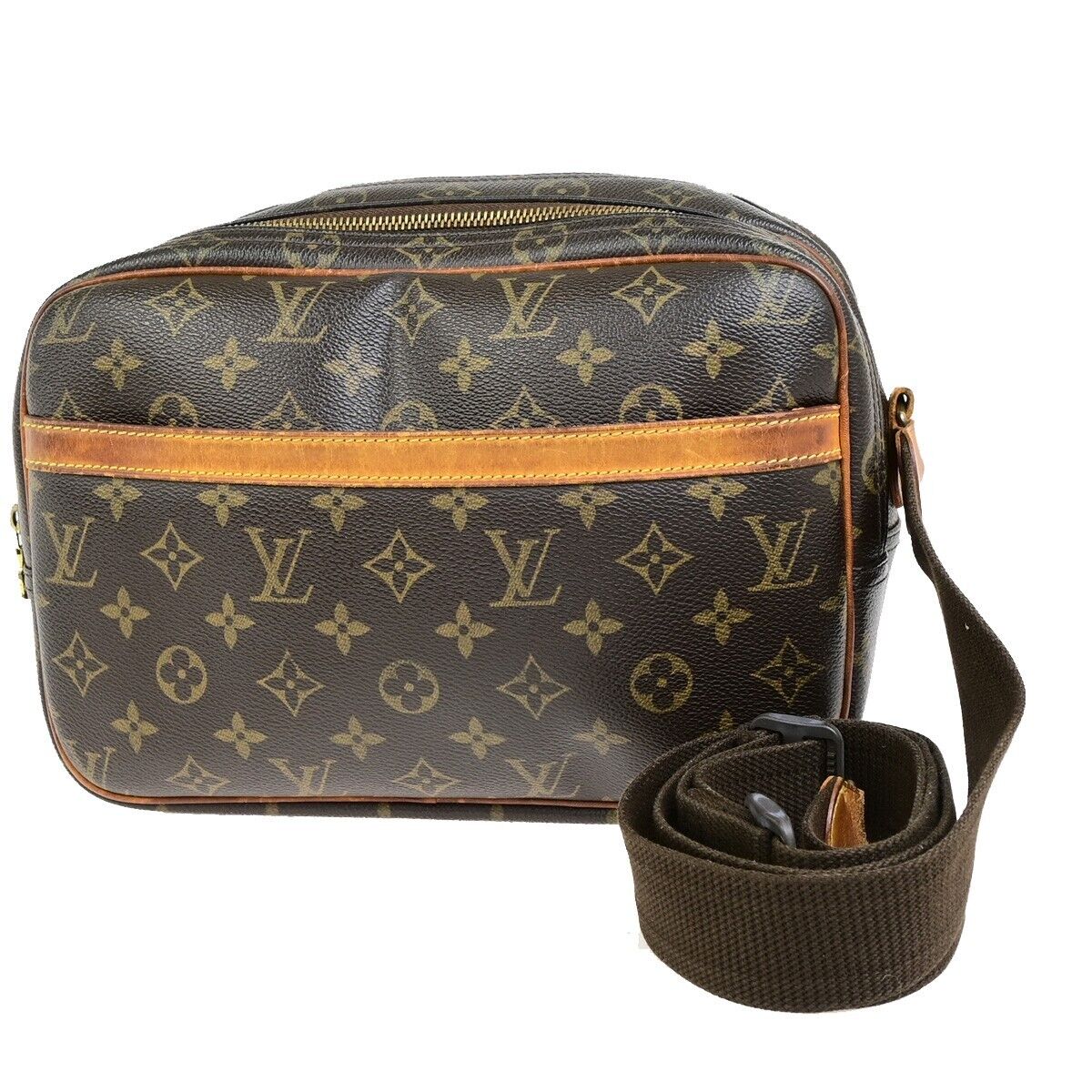 LOUIS VUITTON Reporter PM Crossbody Shoulder Bag Monogram Leather M45254 04FB434