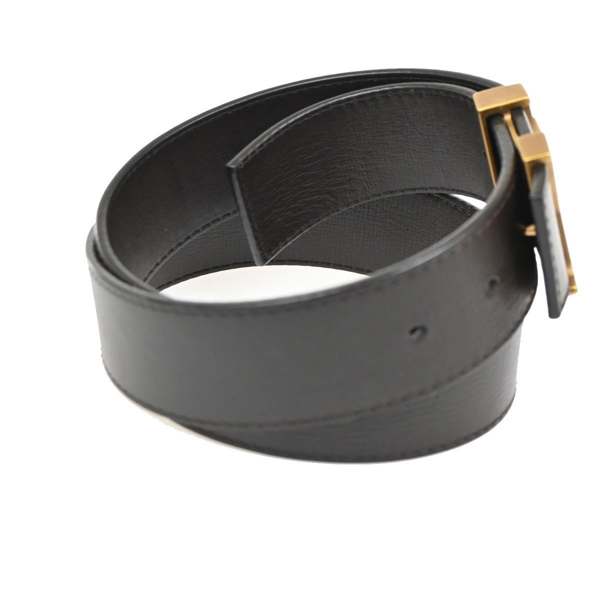 LOUIS VUITTON LV Logo Ceinture LV Initial Belt 80/32 Leather Brown M6902 86KC273