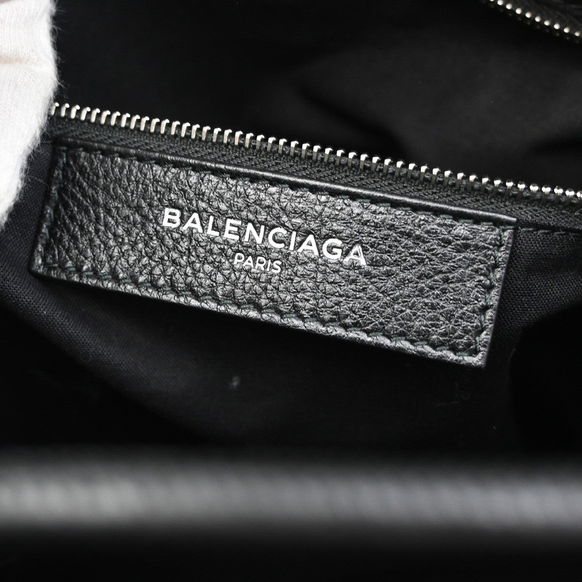 BALENCIAGA North South Shopping Shoulder Bag Leather Black SHW Italy 87YH647