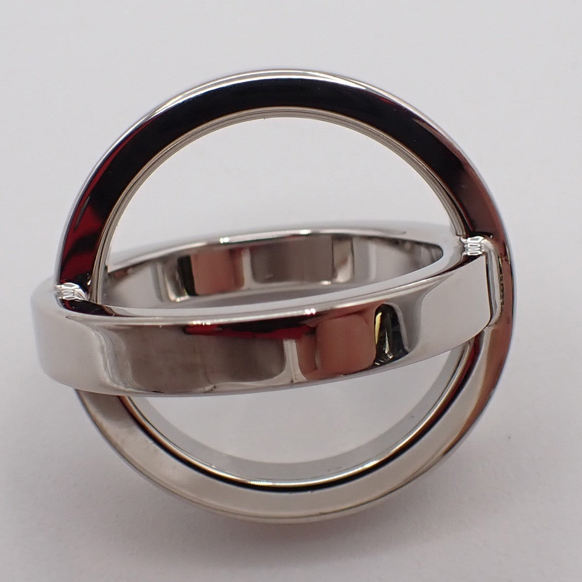 HERMES Baycrew's Bijouterie Fantaisie Scarf Ring Silver Accessory 63RF743