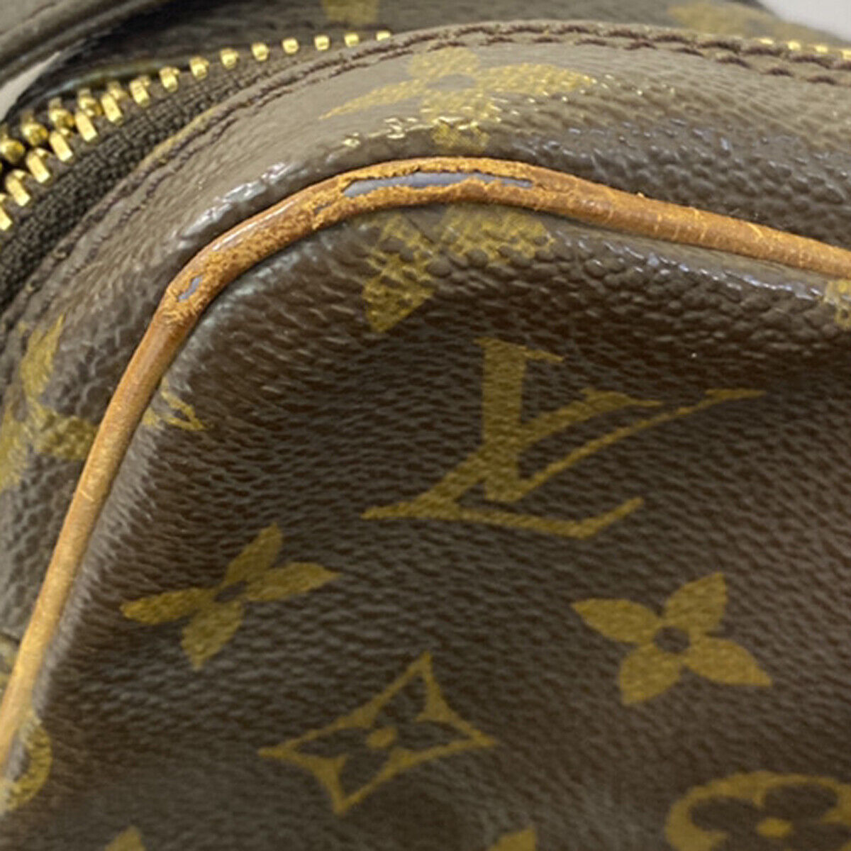 LOUIS VUITTON Danube Shoulder Bag Monogram Leather Brown France M45266 39YG596