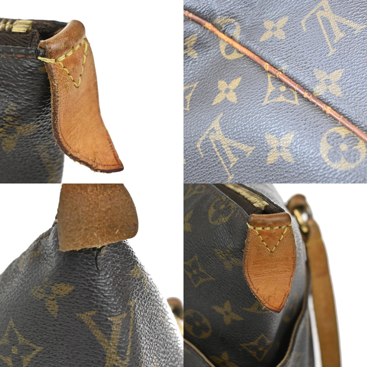 LOUIS VUITTON Logo Totally MM Shoulder Bag Monogram Leather Brown M56689 67YH190