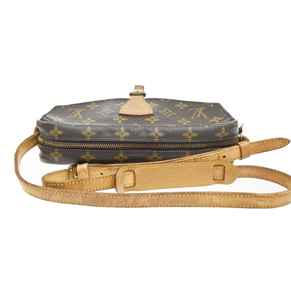 LOUIS VUITTON Jeune Fille MM Shoulder Bag Monogram Leather Brown M51226 37MA380