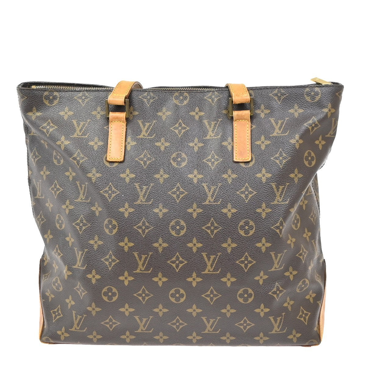 LOUIS VUITTON Cabas Mezzo Shoulder Bag Monogram Leather Brown M51151 73ZA298