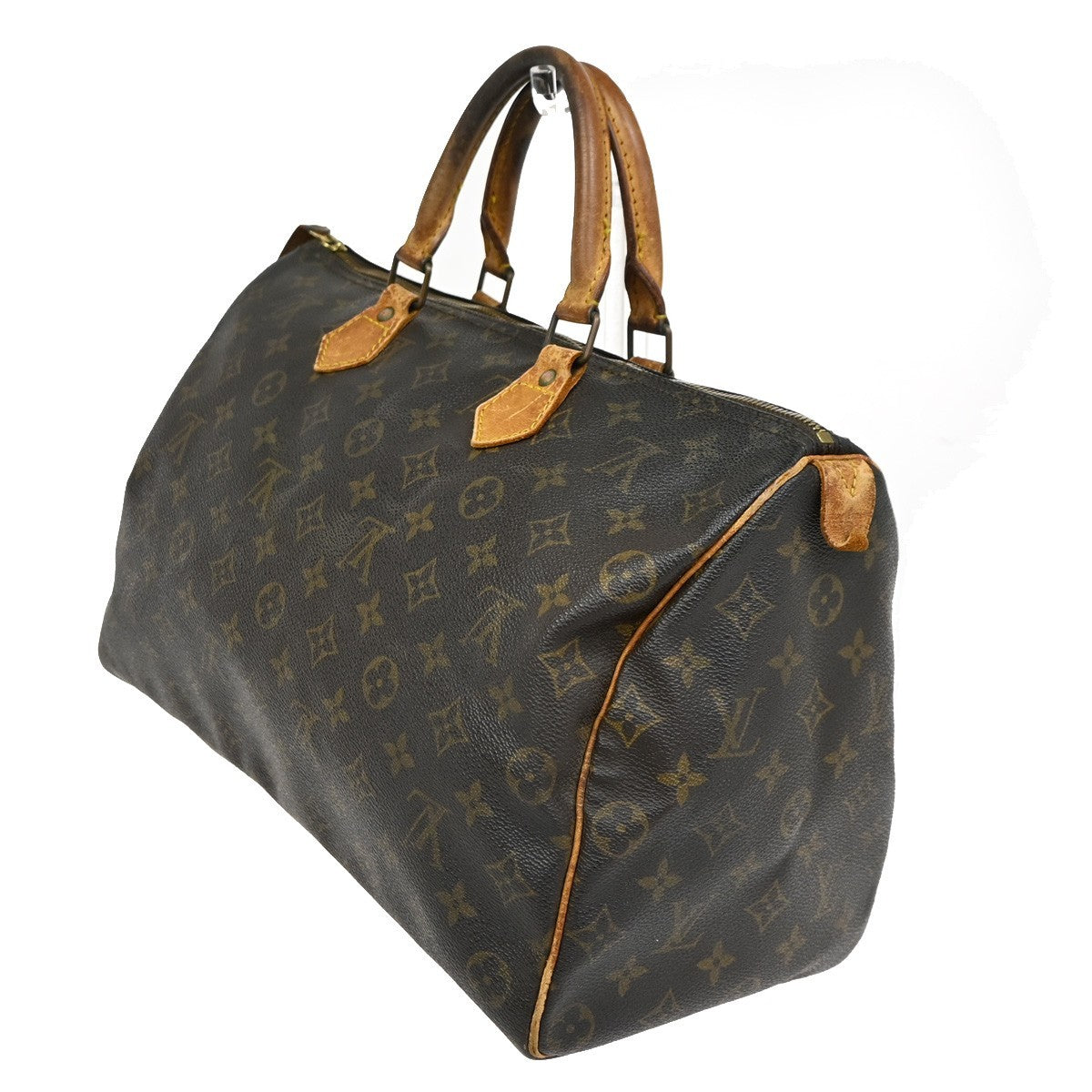 LOUIS VUITTON Speedy 35 Travel Hand Bag Monogram Leather Brown M41524 64TA279