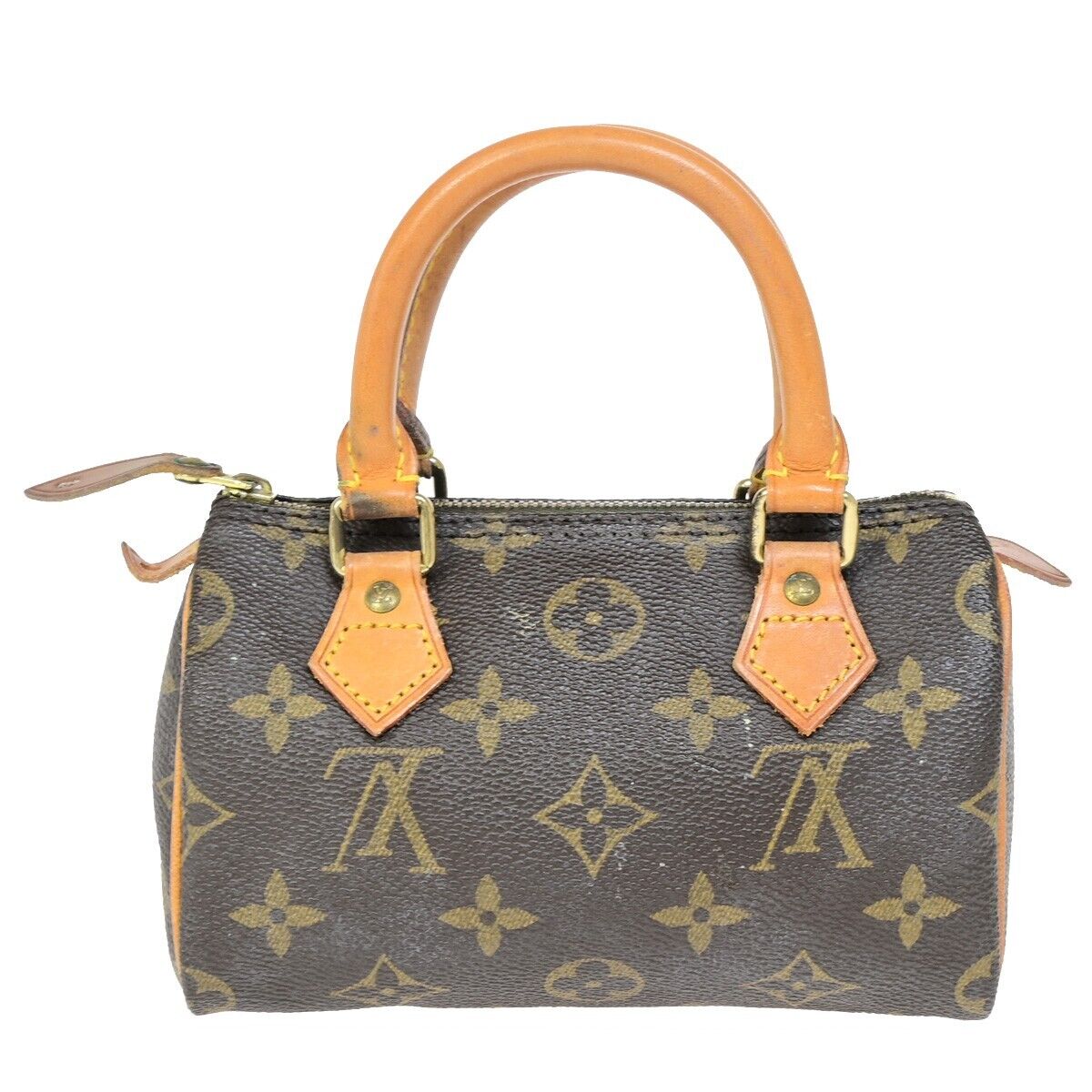 LOUIS VUITTON Mini Speedy Hand Bag Monogram Leather Brown M41534 10EB716