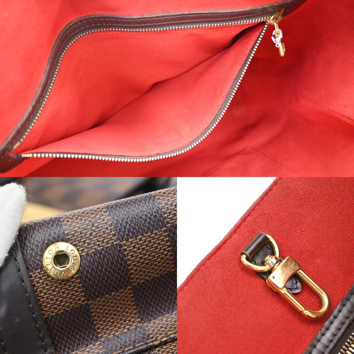 LOUIS VUITLOUIS VUITTON Hampstead MM Shoulder Bag Damier Leather N51204 76EF876