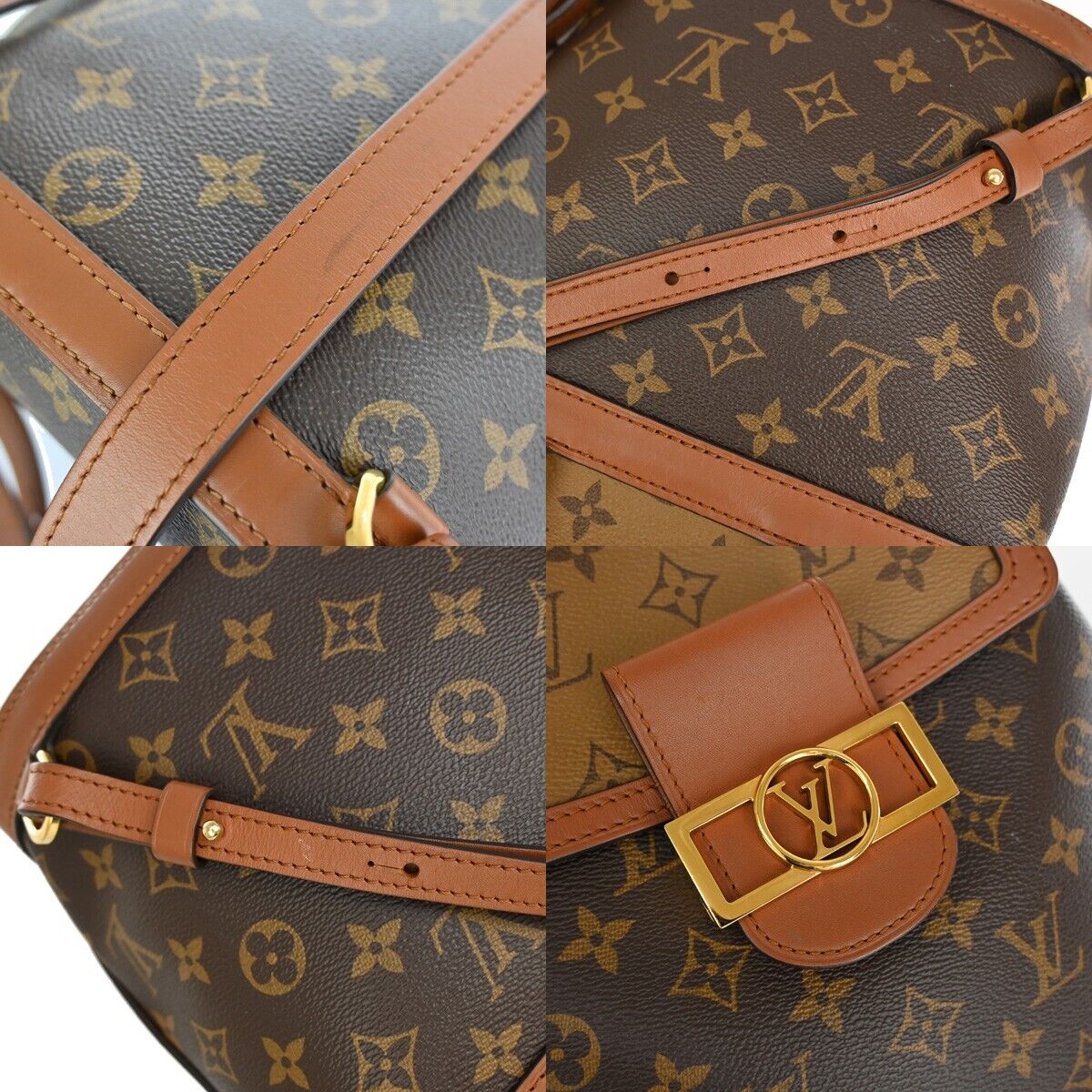 LOUIS VUITTON Dauphine Backpack Bag Monogram Reverse Leather BN M45142 393RJ652