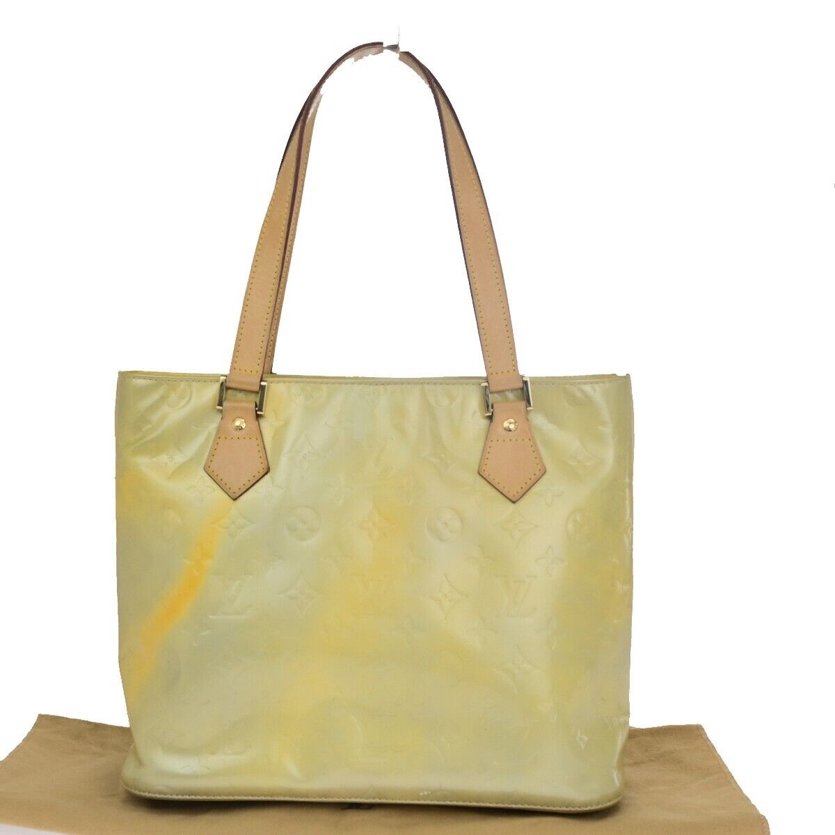 LOUIS VUITTON Houston Shoulder Bag Monogram Vernis Leather Yellow M91055 63HC025