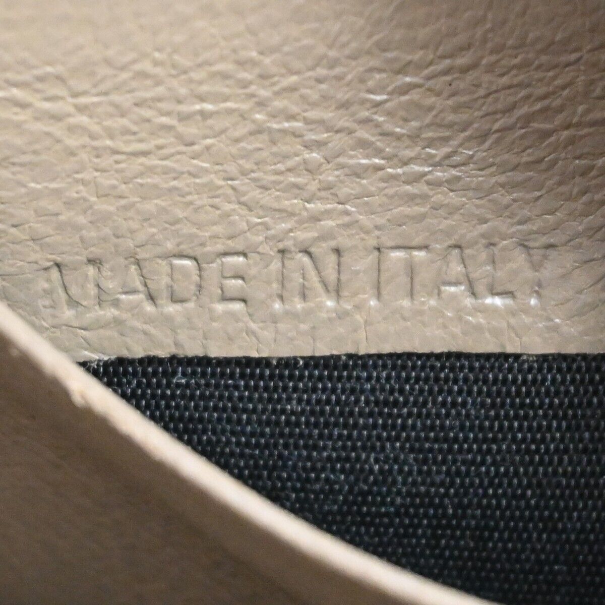 BALENCIAGA Long Bifold Cash Slim Money Wallet Purse Leather Beige Italy 30HB224