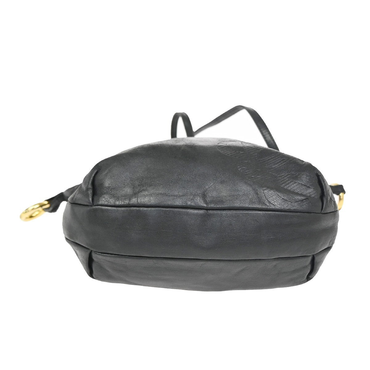 LOEWE LOGO Anagram Shoulder Hand Bag Nappa Leather Canvas Black GHW 60ZA277