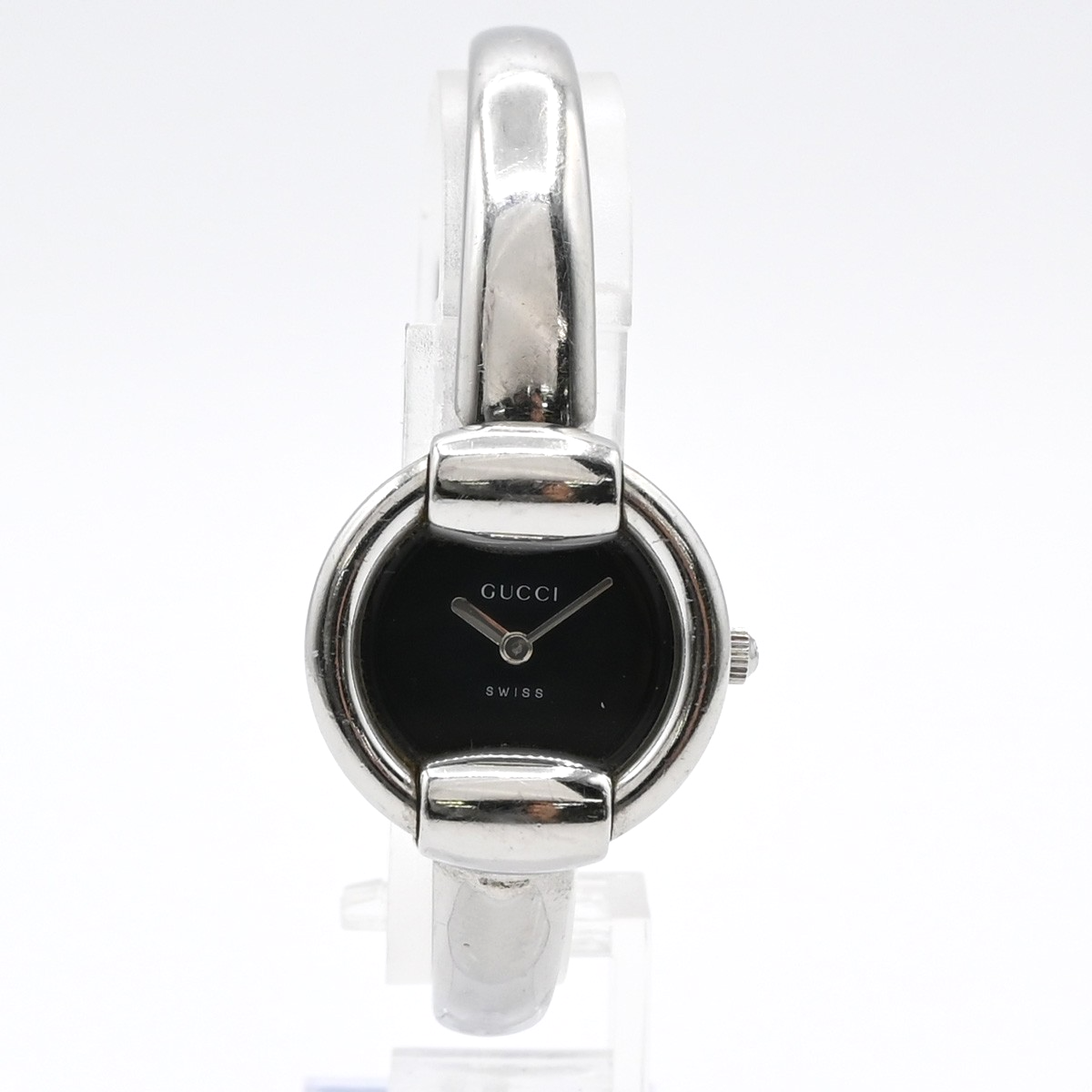 GUCCI 1400L Watch Quartz Bangle Bracelet 25 mm Stainless Steel Silver 02LC586