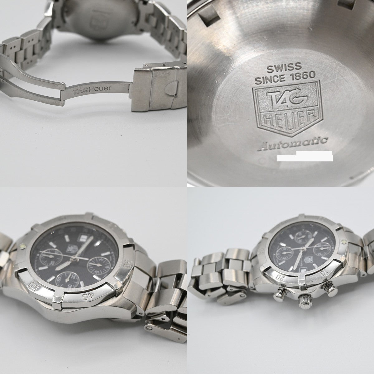 TAG HEUER Exclusive Chronograph Date Watch 41mm CN2111 AT Black Dial SS 58LC594
