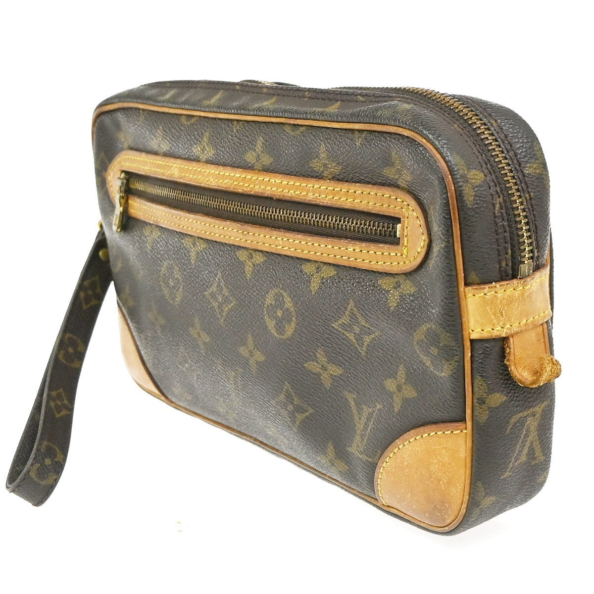 LOUIS VUITTON Marly Dragonne GM Clutch Hand Bag Monogram Brown M51825 66KC722