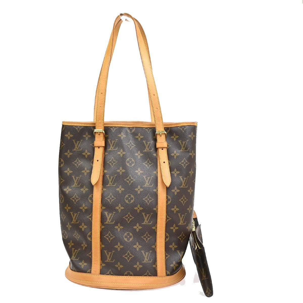 LOUIS VUITTON BUCKET GM Shoulder Tote Bag Monogram Leather Brown M42236 88YJ102