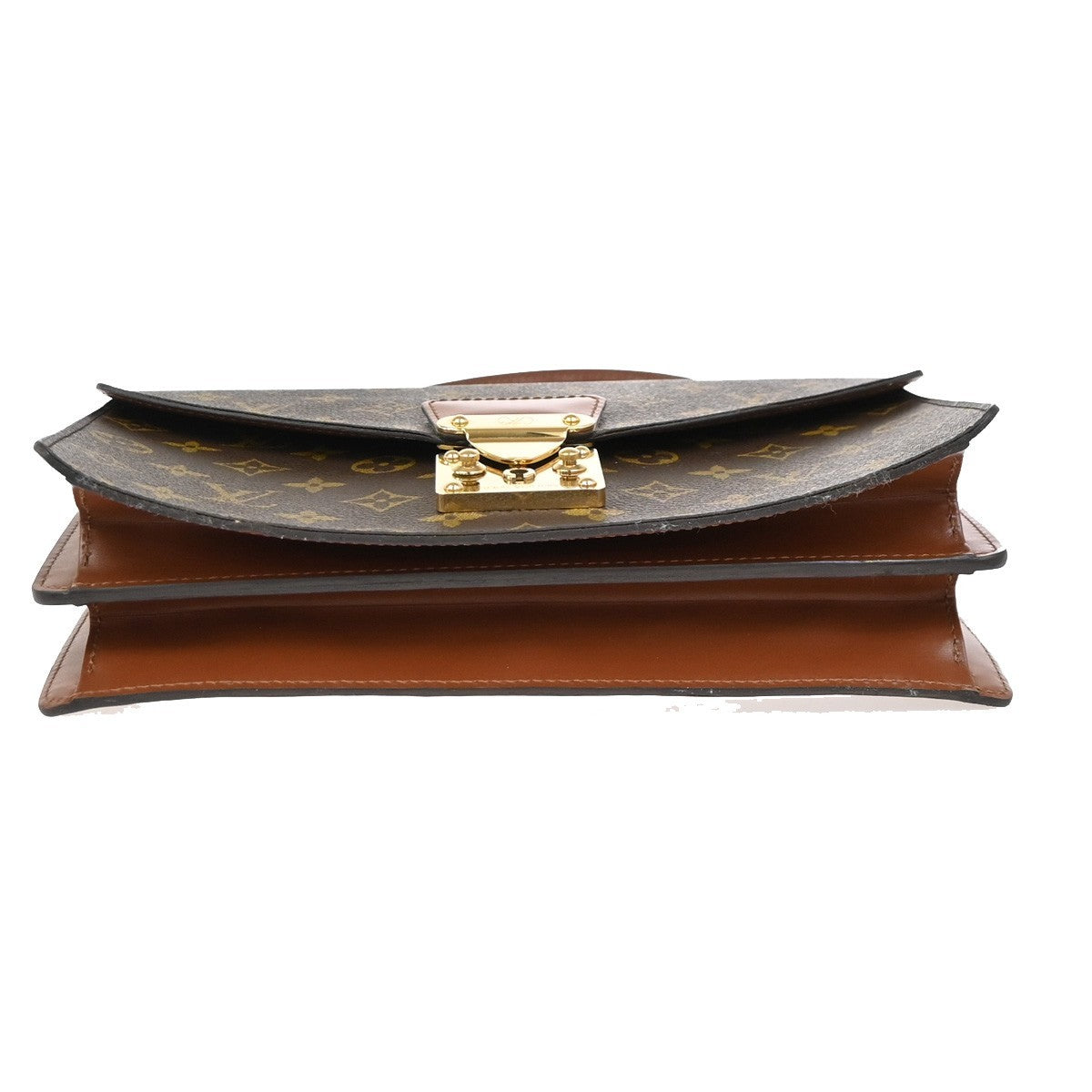 LOUIS VUITTON Concorde Hand Bag Monogram Leather Brown France M51190 98KC745