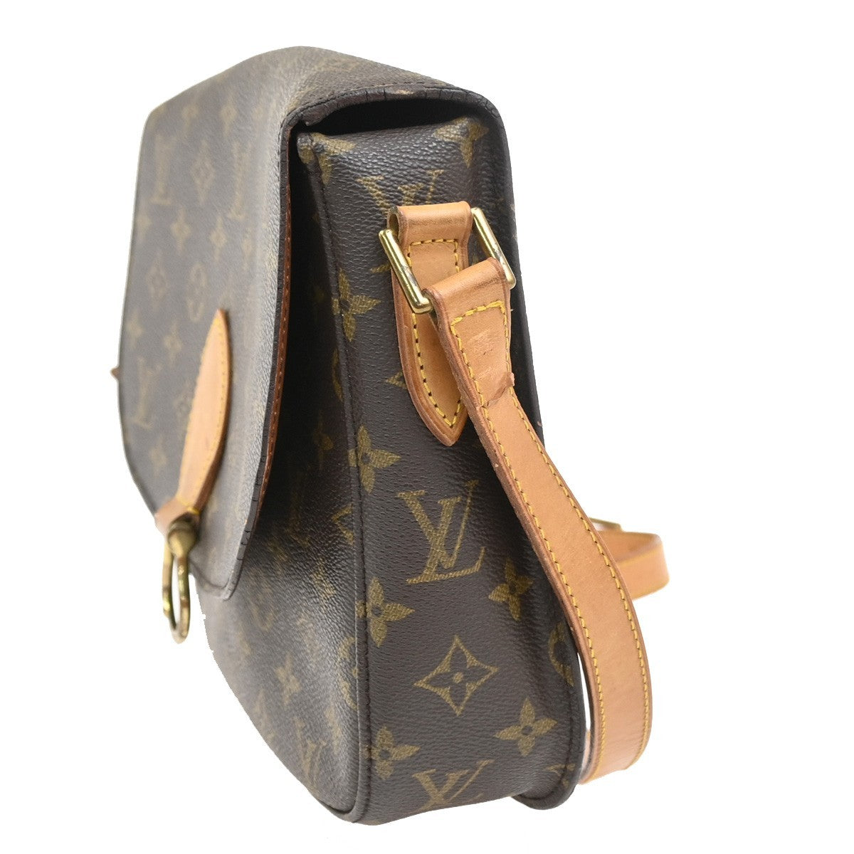 LOUIS VUITTON Saint Cloud GM Shoulder Bag Monogram Leather Brown M51242 86SA034