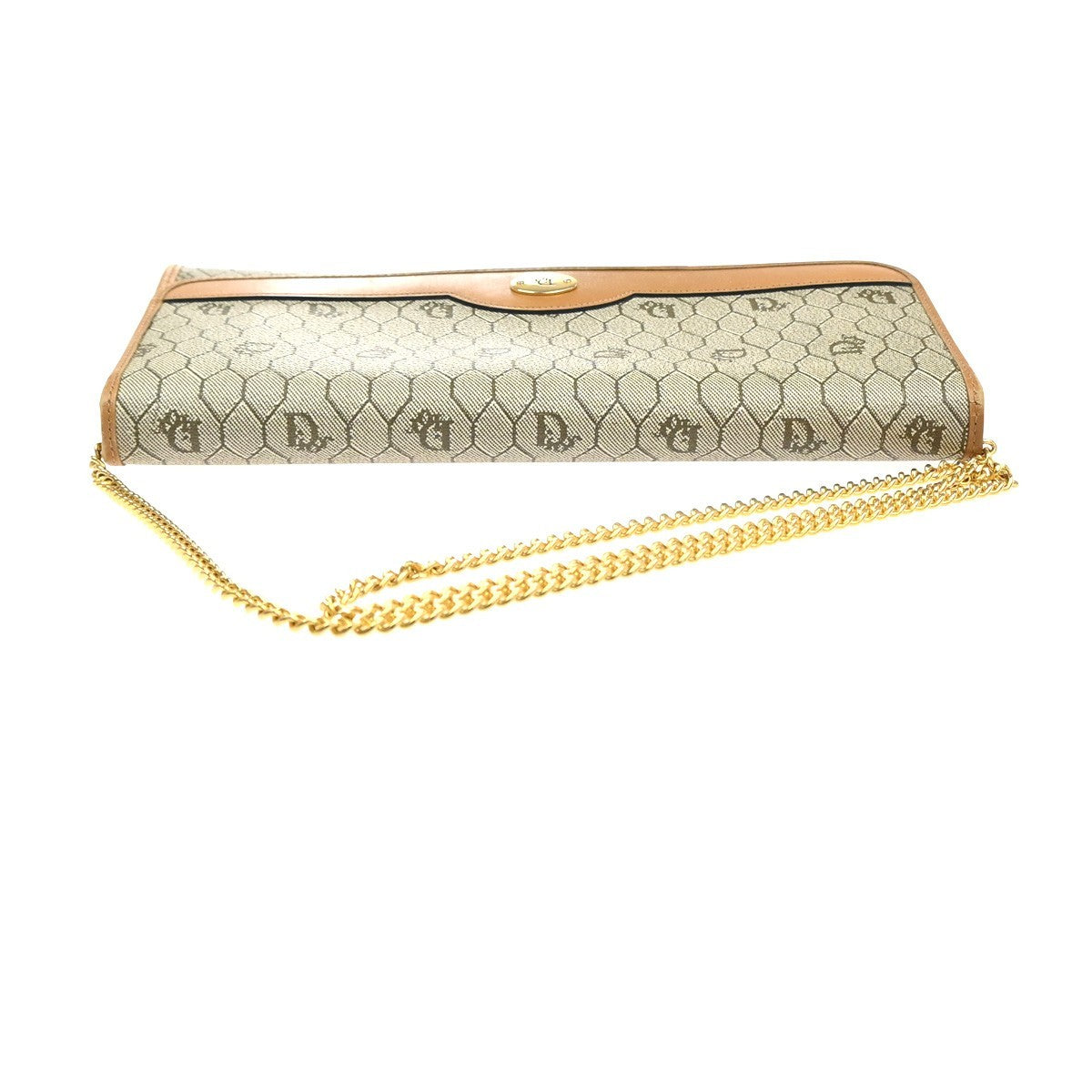 CHRISTIAN DIOR Honeycomb Pattern Shoulder Hand Bag PVC Leather BE France 32MA466