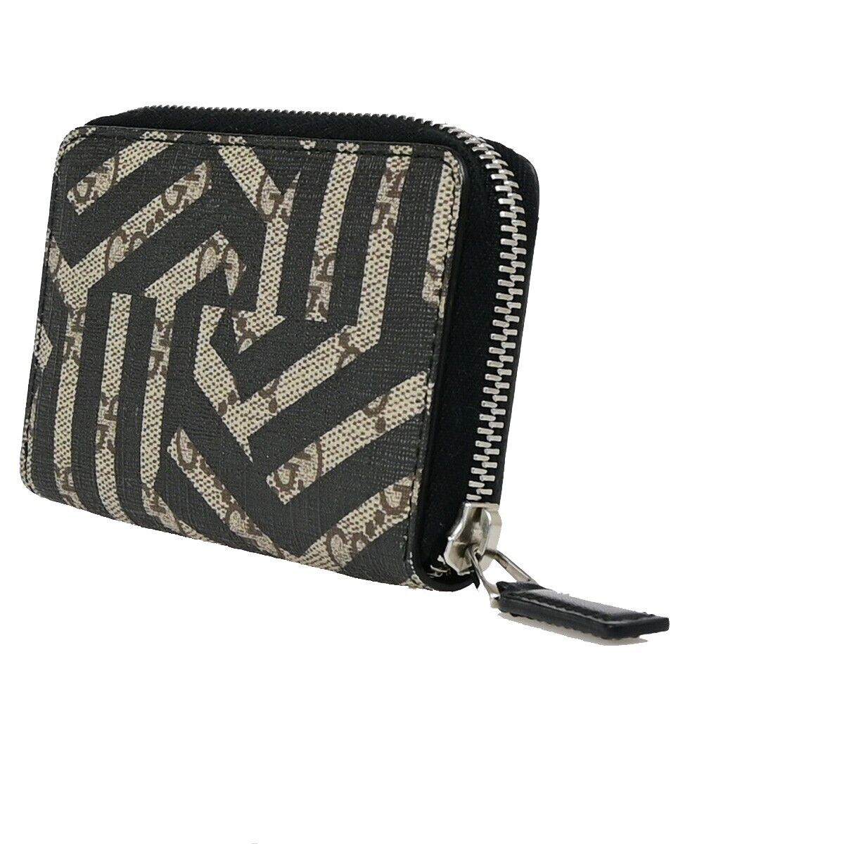 GUCCI GG Pattern Kaleido Zip Around Wallet Supreme Leather Brown BK 36RK792