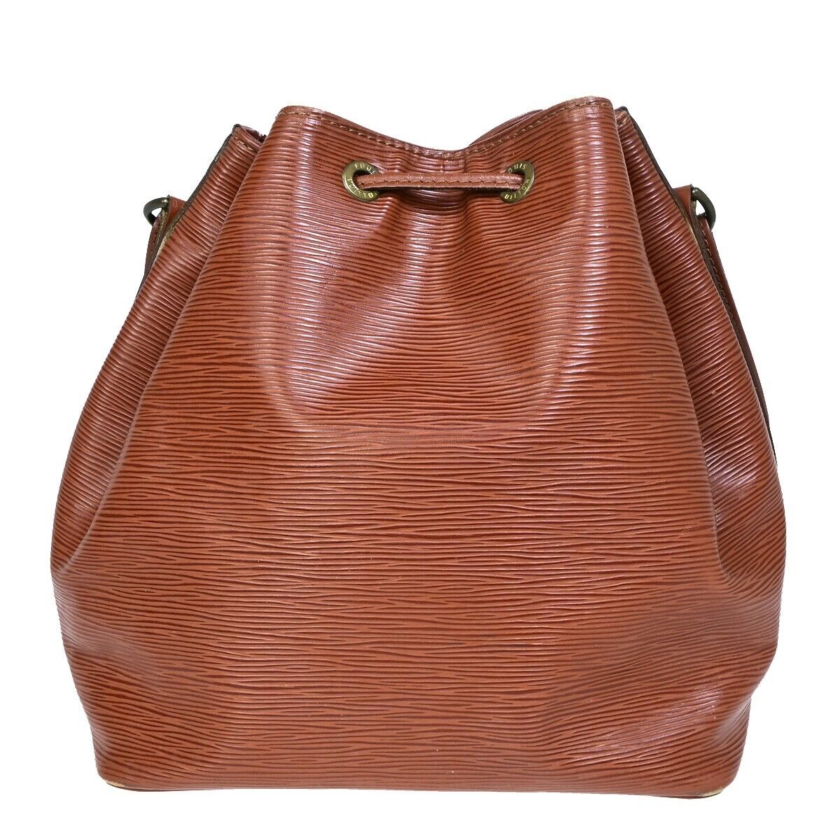 LOUIS VUITTON Petit Noe Drawstring Shoulder Bag Epi Leather Brown M44103 32EB758