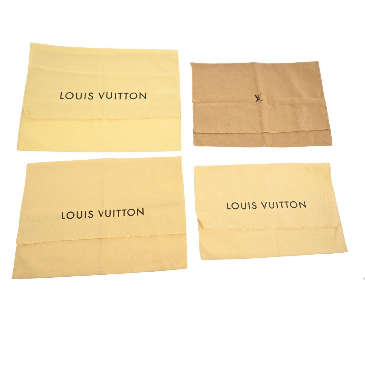 LOUIS VUITTON Logo 30 Set Drawstring Dust Bag Canvas Cotton Beige Brown 62MA431
