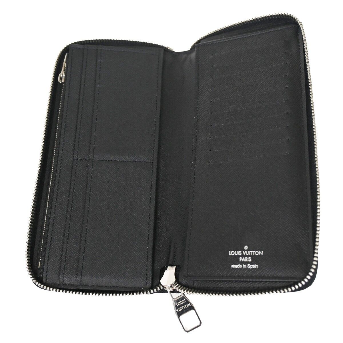 LOUIS VUITTON Long Zippy Wallet Vertical Damier Graphite Leather N63095 35GA563