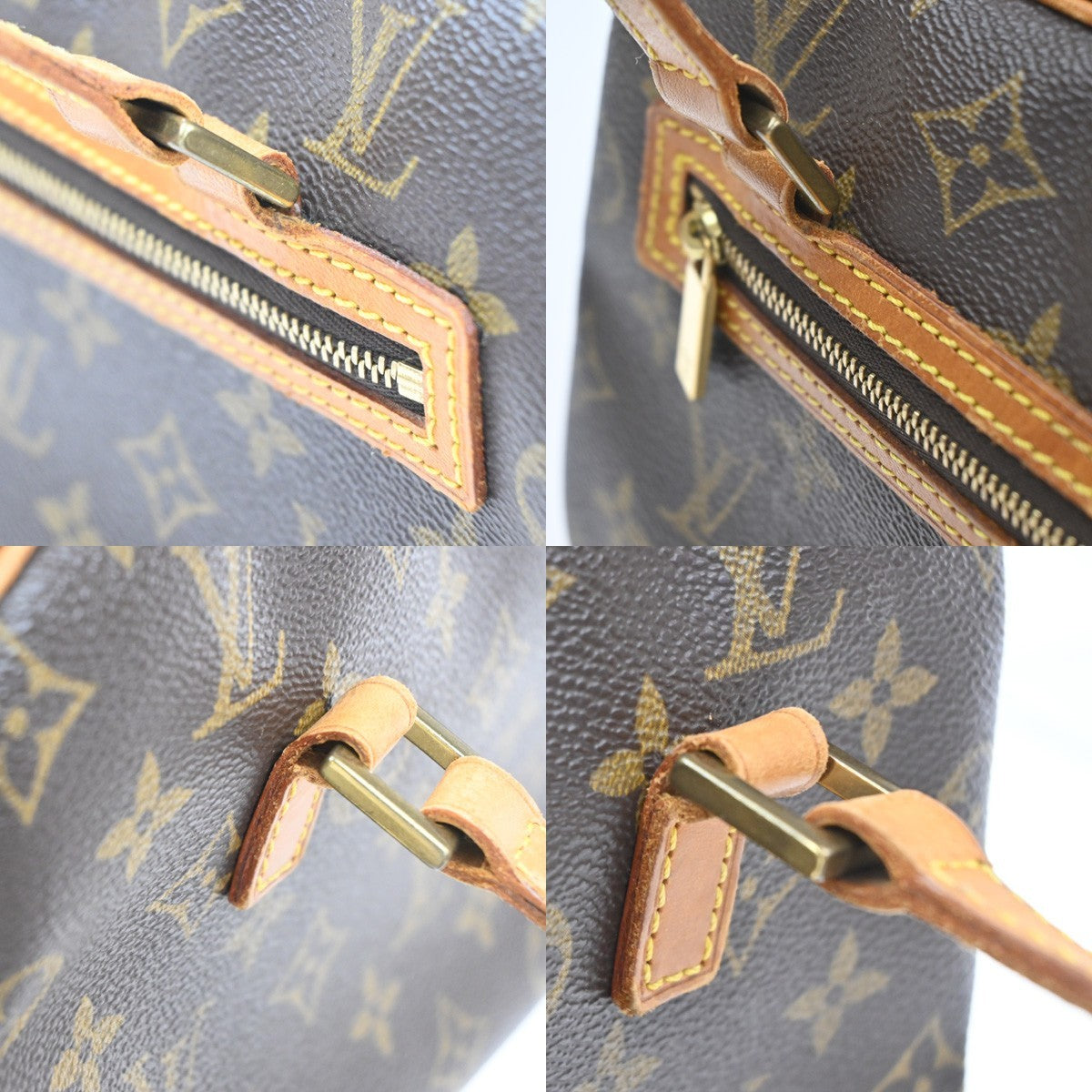 LOUIS VUITTON Cite MM Shoulder Bag Monogram Leather Brown France M51182 18YH989