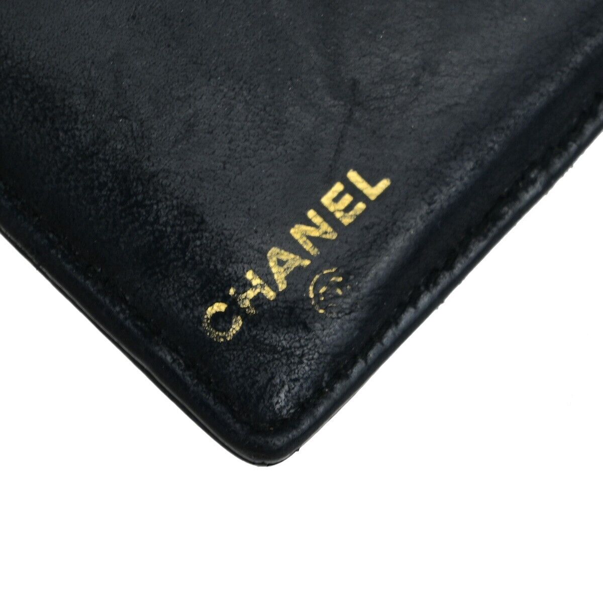 CHANEL CC Logo Compact Wallet Grained Calfskin Leather Black GHW France 87RK702