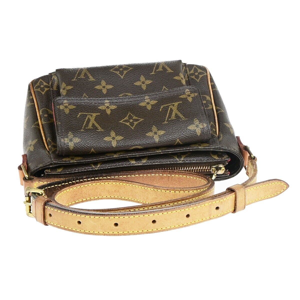 LOUIS VUITTON Viva Cite PM Shoulder Bag Monogram Leather Brown M51165 70EC939