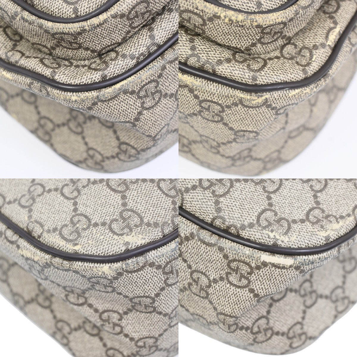 GUCCI GG Pattern Shoulder Messenger Bag Supreme Leather Brown GHW Italy 61KC909