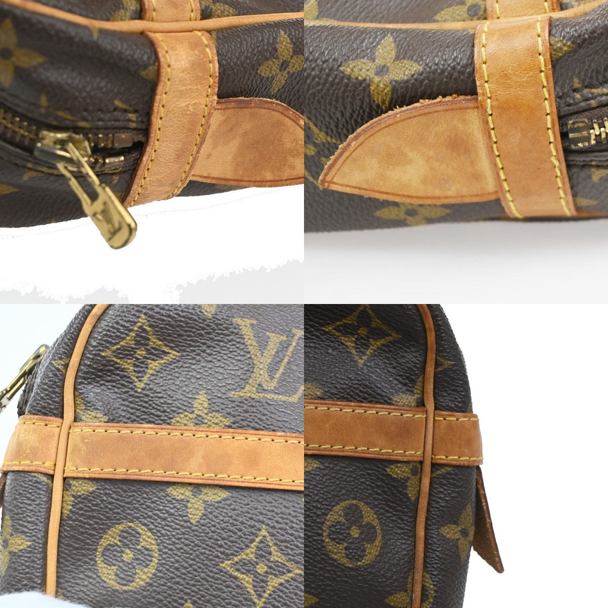 LOUIS VUITTON Compiegne 28 Clutch Bag Monogram Leather Brown GHW M51845 69CB013