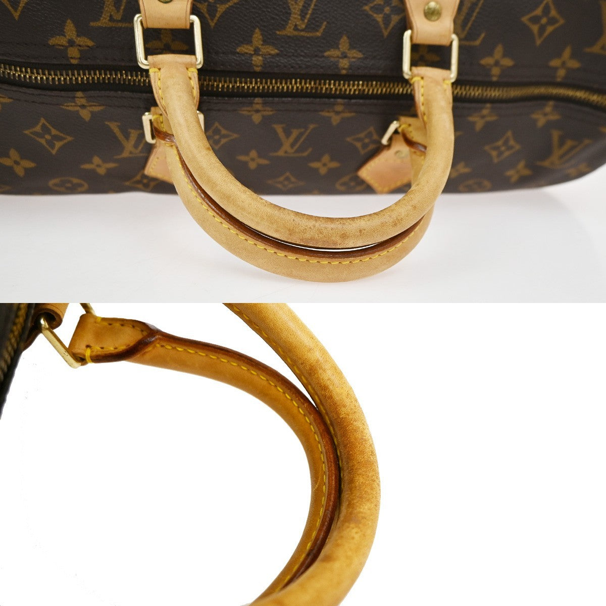 LOUIS VUITTON Speedy 40 Travel Hand Bag Monogram Leather Brown M41522 99YJ003