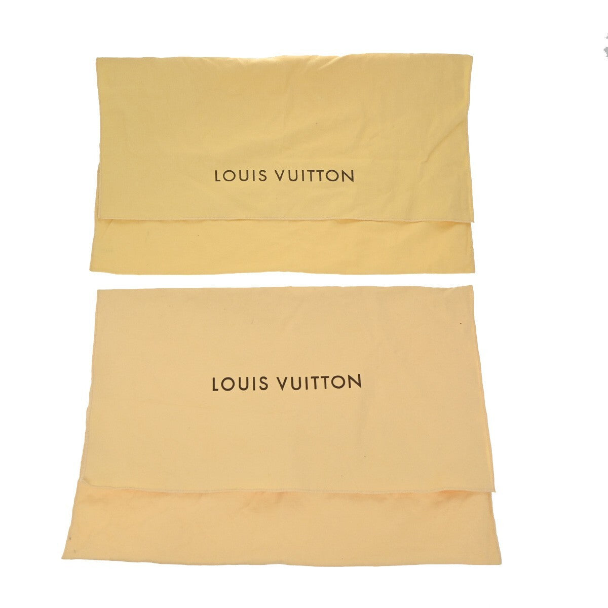 LOUIS VUITTON Logo 10 Set Dust Bag Drawstring Canvas Cotton Beige Brown 09EE146