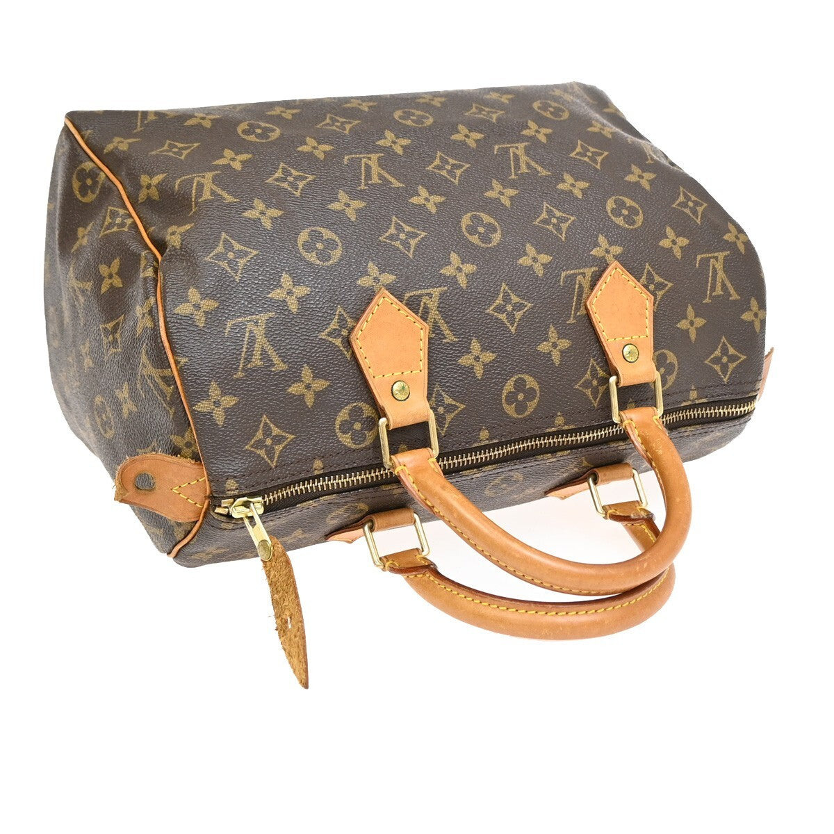 LOUIS VUITTON Speedy 30 Travel Hand Bag Monogram Leather Brown M41526 16EE663
