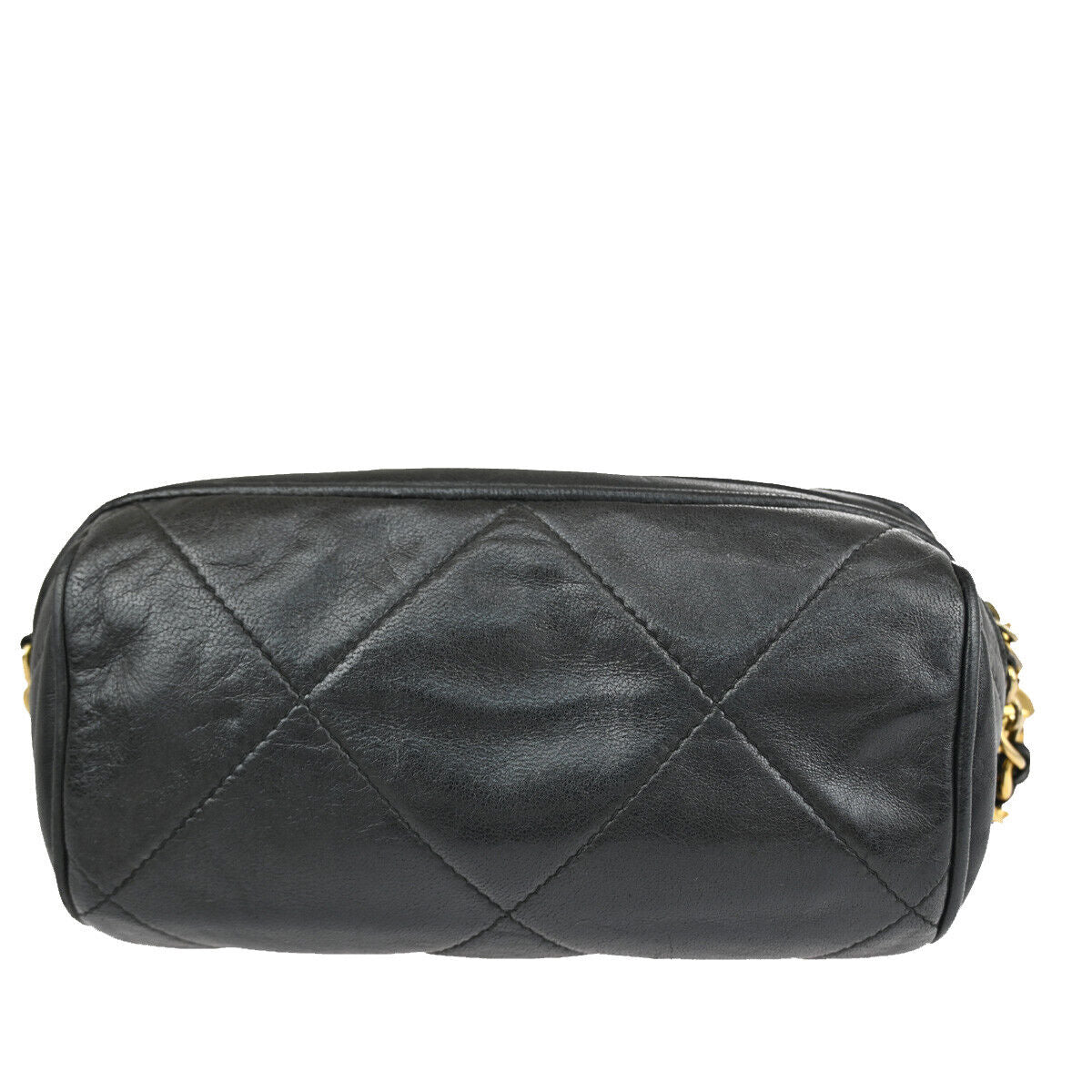 CHANEL CC Tassel Mini Matelasse Chain Shoulder Bag Leather BK Vintage 614RJ709