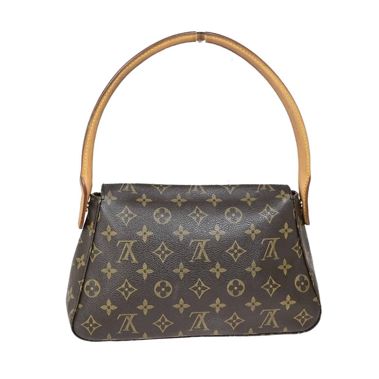LOUIS VUITTON Mini Looping Hand Bag Monogram Leather Brown France M51147 91FA756