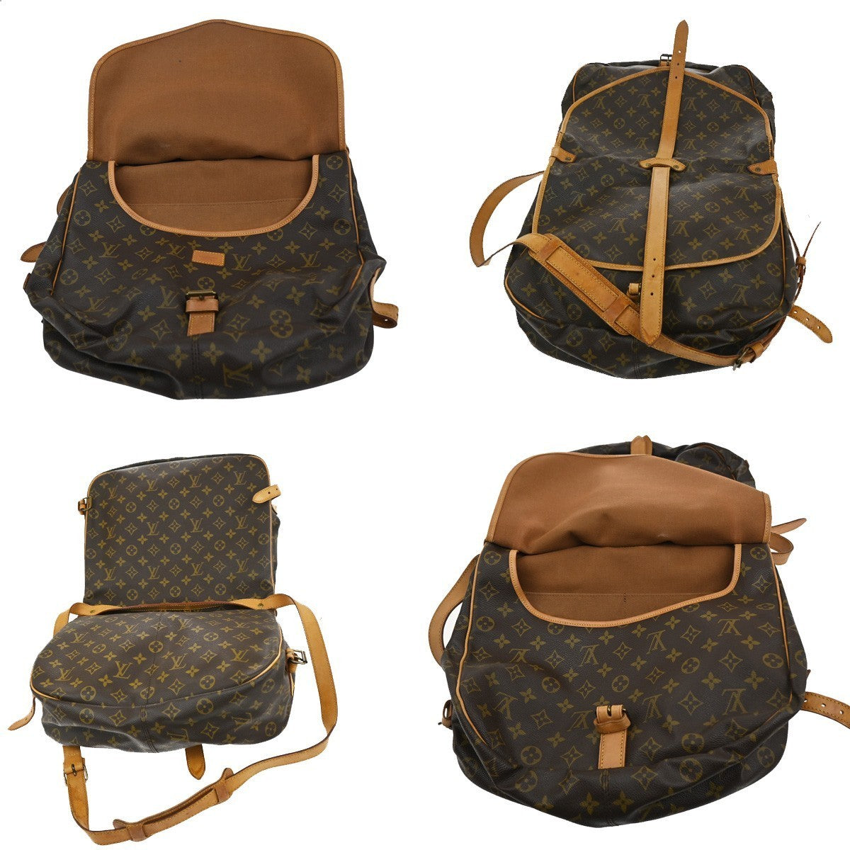 LOUIS VUITTON Saumur 35 Shoulder Bag Monogram Leather BN France M42254 31CA426