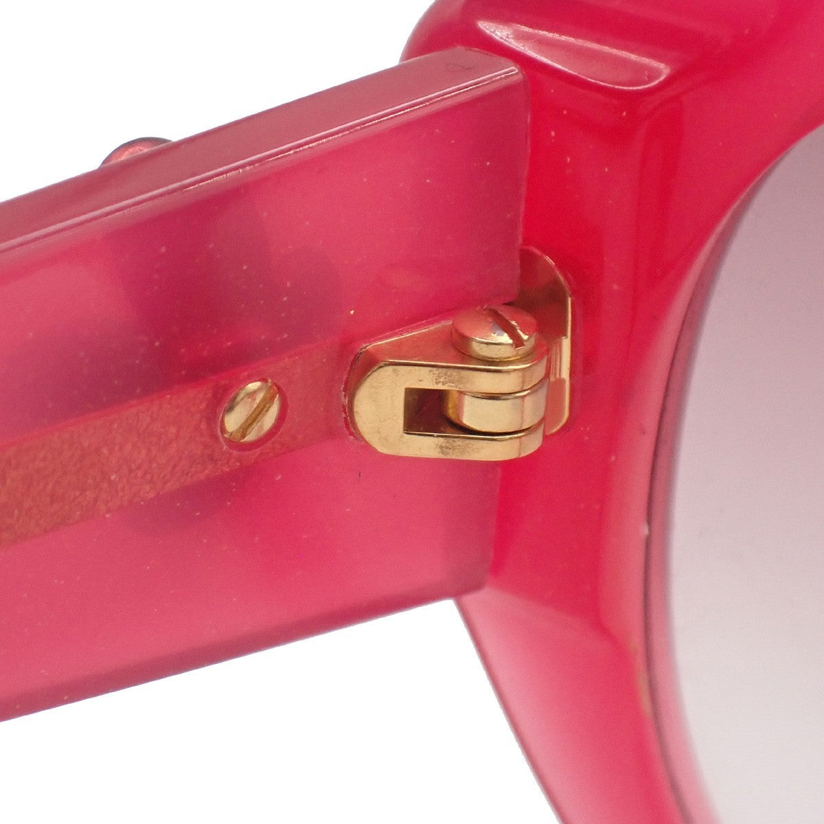 LOUIS VUITTON Sunglasses Eye Wear Metal Plastic Gold RED Italy Z0219E 65KC958