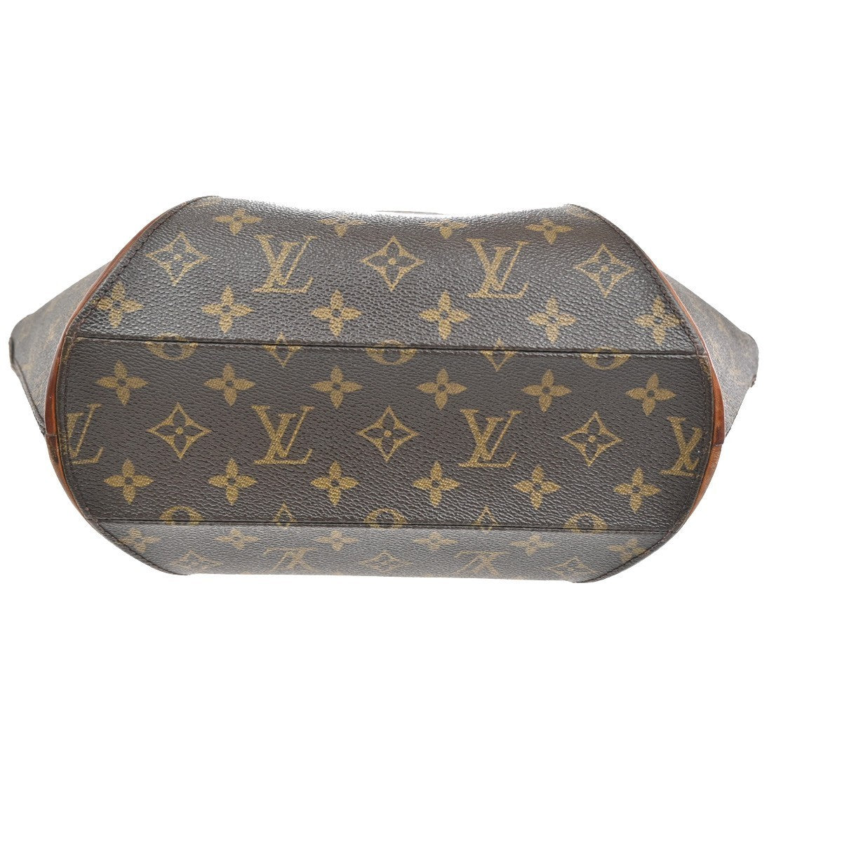 LOUIS VUITTON LV Logos Ellipse MM Hand Bag Monogram Leather Brown M51126 70TA322