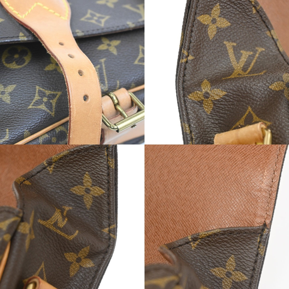 LOUIS VUITTON Cartouchiere GM Shoulder Bag Monogram Leather Brown M51252 77CA744