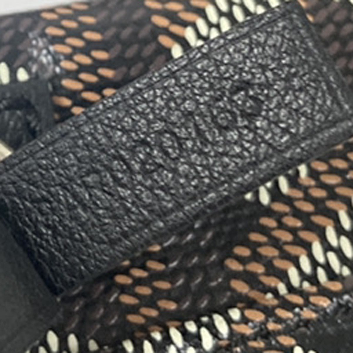 GOYARD Saint Louis PM Shoulder Tote Bag Coating Canvas Leather Black 332RF940